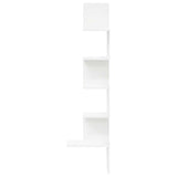 Wall Corner Shelf White 32x32x127.5 cm Engineered Wood - Top-Down View