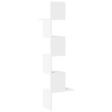Wall Corner Shelf White 32x32x127.5 cm Engineered Wood - Rear View