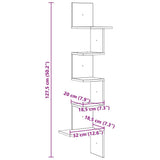 Wall Corner Shelf White 32x32x127.5 cm Engineered Wood - Extra Image