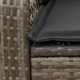 Garden Rocking Chair with Cushions Grey Poly Rattan