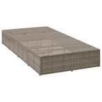 Sunbed with Floating Cushion Grey Poly Rattan