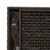 Outdoor Storage Bench with Cushion Black 100 cm Poly Rattan - Extra Image