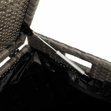 Outdoor Storage Bench with Cushion Grey 100 cm Poly Rattan - Extra Image