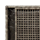 Outdoor Storage Bench with Cushion Grey 100 cm Poly Rattan