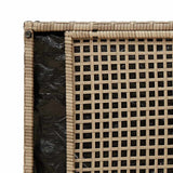 Outdoor Storage Bench with Cushion Beige 100 cm Poly Rattan