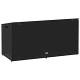 Garden Storage Box Black 110x50x58 cm Poly Rattan - Rear View