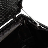 Garden Storage Box Black 110x50x58 cm Poly Rattan - Extra Image