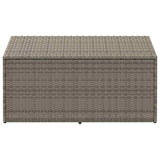 Garden Storage Box Grey 110x50x58 cm Poly Rattan - Side View