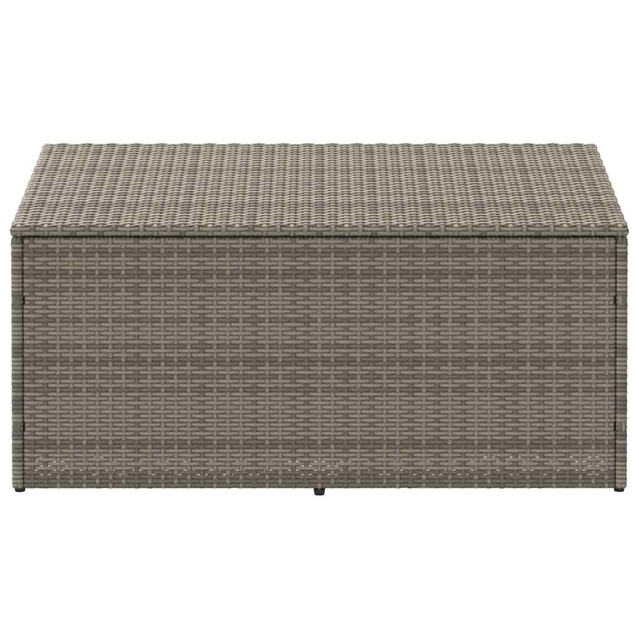 Garden Storage Box Grey 110x50x58 cm Poly Rattan