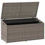 Garden Storage Box Grey 110x50x58 cm Poly Rattan - Top-Down View