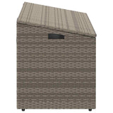 Garden Storage Box Grey 110x50x58 cm Poly Rattan - 45-Degree Angle