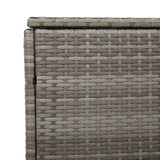 Garden Storage Box Grey 110x50x58 cm Poly Rattan - Low Angle