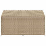 Garden Storage Box Beige 110x50x58 cm Poly Rattan