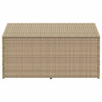 Garden Storage Box Beige 110x50x58 cm Poly Rattan