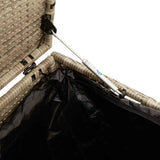 Garden Storage Box Beige 110x50x58 cm Poly Rattan - Extra Image