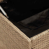 Garden Storage Box Beige 110x50x58 cm Poly Rattan - Extra Image