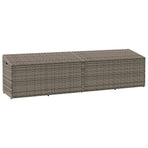 Garden Storage Box Grey 220x50x58 cm Poly Rattan