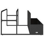 Poolside Float Storage Black 110x100x57 cm Poly Rattan