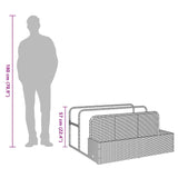Poolside Float Storage Black 110x100x57 cm Poly Rattan - Extra Image