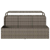 Poolside Float Storage Grey 110x100x57 cm Poly Rattan