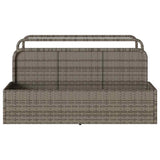Poolside Float Storage Grey 110x100x57 cm Poly Rattan - 45-Degree Angle