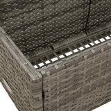 Poolside Float Storage Grey 110x100x57 cm Poly Rattan - Low Angle