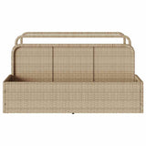 Poolside Float Storage Beige 110x100x57 cm Poly Rattan - 45-Degree Angle