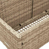 Poolside Float Storage Beige 110x100x57 cm Poly Rattan - Low Angle