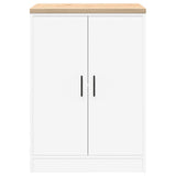 Garage Storage Cabinet White 60x51x85 cm Solid Wood Pine