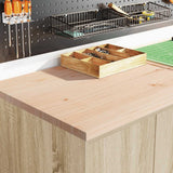 Garage Storage Cabinet Sonoma Oak 60x51x85 cm Solid Wood Pine - Side View
