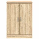Garage Storage Cabinet Sonoma Oak 60x51x85 cm Solid Wood Pine - Rear View