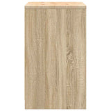 Garage Storage Cabinet Sonoma Oak 60x51x85 cm Solid Wood Pine - Close-Up Angle