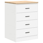 Garage Storage Cabinet White 60x51x85 cm Solid Wood Pine