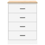Garage Storage Cabinet White 60x51x85 cm Solid Wood Pine