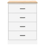 Garage Storage Cabinet White 60x51x85 cm Solid Wood Pine