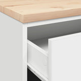 Garage Storage Cabinet White 60x51x85 cm Solid Wood Pine - Extra Image