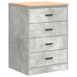 Garage Storage Cabinet Concrete Grey 60x51x85 cm Solid Wood Pine