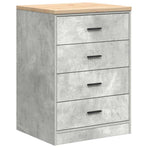 Garage Storage Cabinet Concrete Grey 60x51x85cm Solid Wood Pine