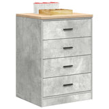 Garage Storage Cabinet Concrete Grey 60x51x85 cm Solid Wood Pine - Top-Down View