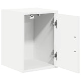 Garage Wall Cabinet White Engineered Wood - 45-Degree Angle