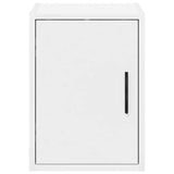 Garage Wall Cabinet White Engineered Wood - Rear View