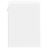 Garage Wall Cabinet White Engineered Wood - Close-Up Angle