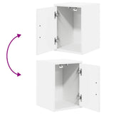 Garage Wall Cabinet White Engineered Wood - Extra Image