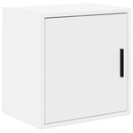 Garage Wall Cabinet White Engineered Wood
