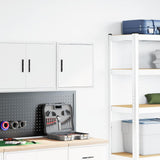 Garage Wall Cabinet White Engineered Wood - Side View