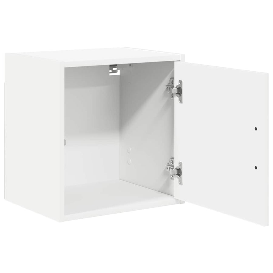 Garage Wall Cabinet White Engineered Wood