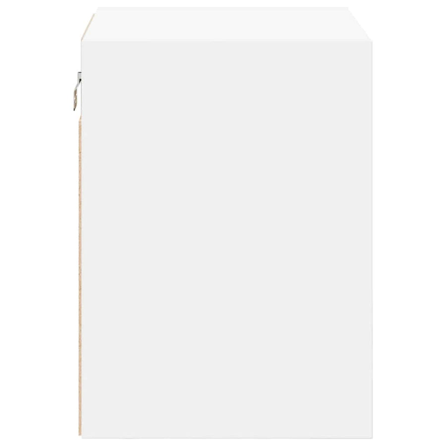 Garage Wall Cabinet White Engineered Wood