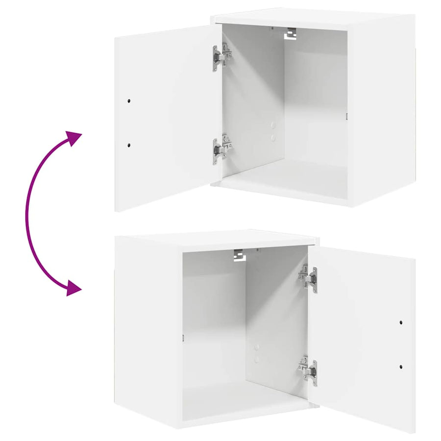 Garage Wall Cabinet White Engineered Wood