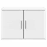 Garage Wall Cabinet White Engineered Wood - Rear View