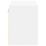 Garage Wall Cabinet White Engineered Wood - Close-Up Angle